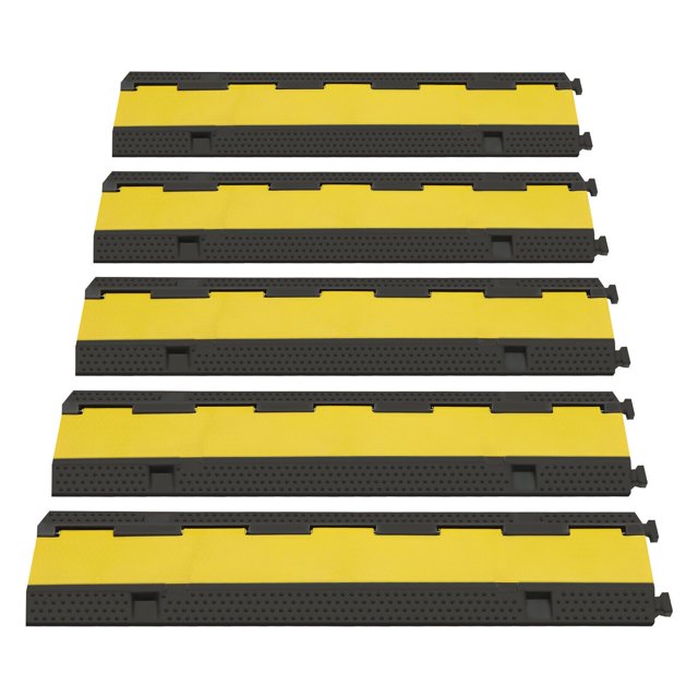 BENTISM 5 Pcs Cable Protector Ramp 2 Channel Wire Hose Cover Guard ...