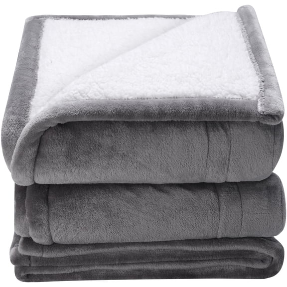 VEVOR 50" x 60" Electric Heated Throw Blanket, Flannel & Sherpa Throw Heating Blanket with 5 Heating Levels and 3hrs Timer Auto-Off, ETL Certification