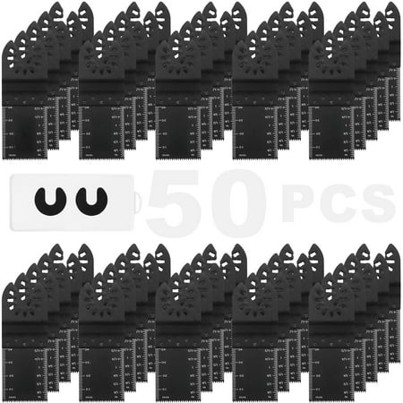 VEVOR 50PCS Oscillating Saw Blades, Universal Quick Release Oscillating Saw Blades, Multitool Tool Blades for Wood Plastic Aluminum, Fit Dewalt Bosch Milwaukee Hitachi Chicago Craftsman
