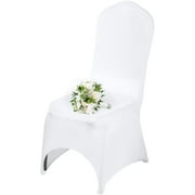 BENTISM 50PCS Stretch Spandex Folding Chair Covers Wedding Party Banquet Arched Front