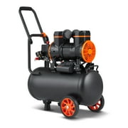 BENTISM 6.3 Gallon Air Compressor, 2 HP 3.35 CFM@90PSI Oil Free Air Compressor Tank & Max. 116PSI Pressure, 70 dB Ultra Quiet Compressor for Auto Repair, Tire Inflation, Spray Painting, Woodwork Nail