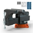 thumbnail image 1 of BENTISM 6" Bench Vise w/ Anvil 360°Swivel Locking Base Heavy Duty Ductile Iron, 1 of 9
