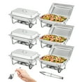 BENTISM 6Packs 8Qt Chafing Dish Rectangular Buffet Set, Food Warmers