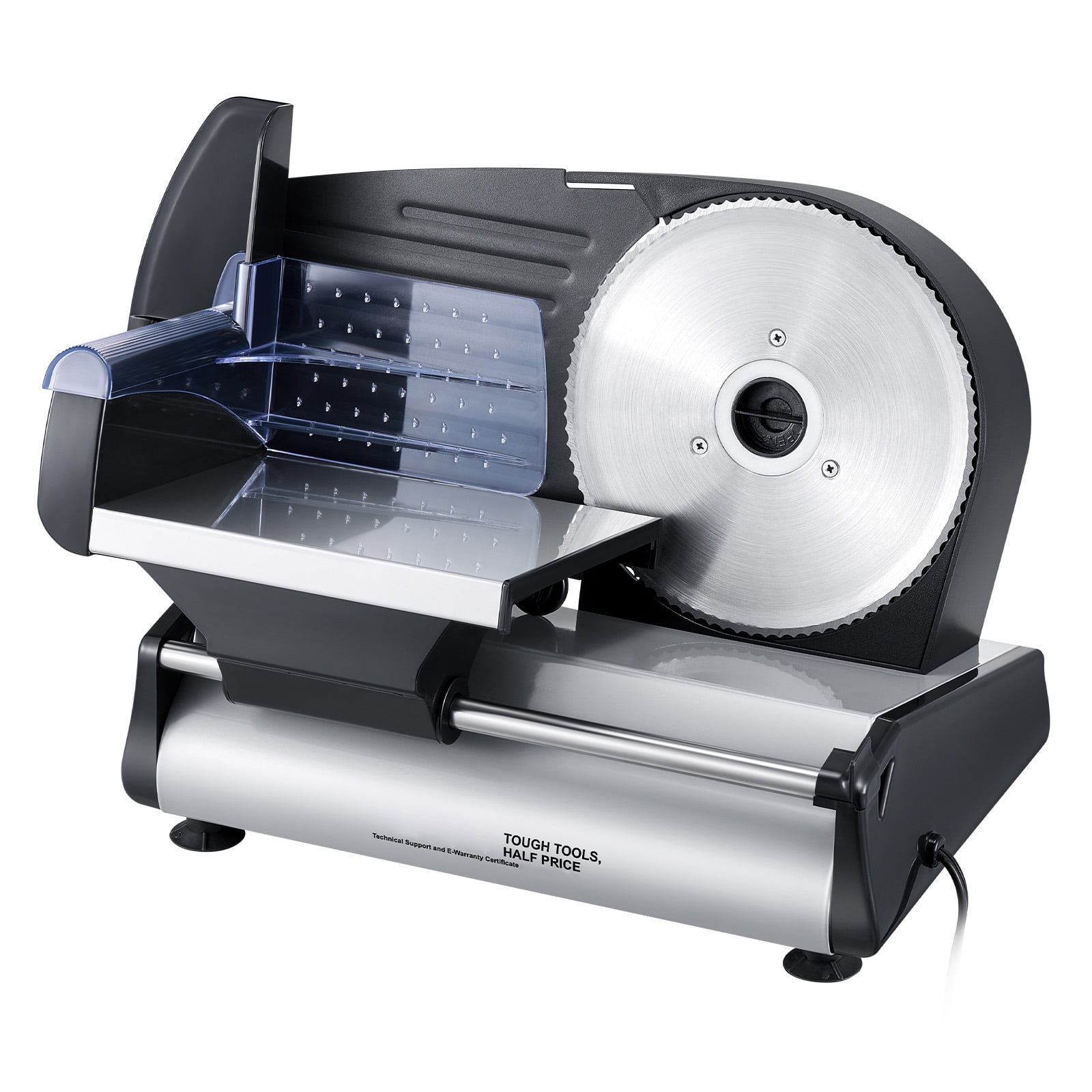 BENTISM 7.5" Commercial Meat Slicer 180W Electric Deli Slicer for Meat Veggie Bread with two Premium SUS420 Blades