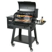 BENTISM 740in² Charcoal Grill Heavy Duty BBQ Wood Pellet Grill & Smoker 8 in 1 BBQ Smoker with Flame Broiler Portable Grill with Cart & Cover Outdoor Cooking 52"