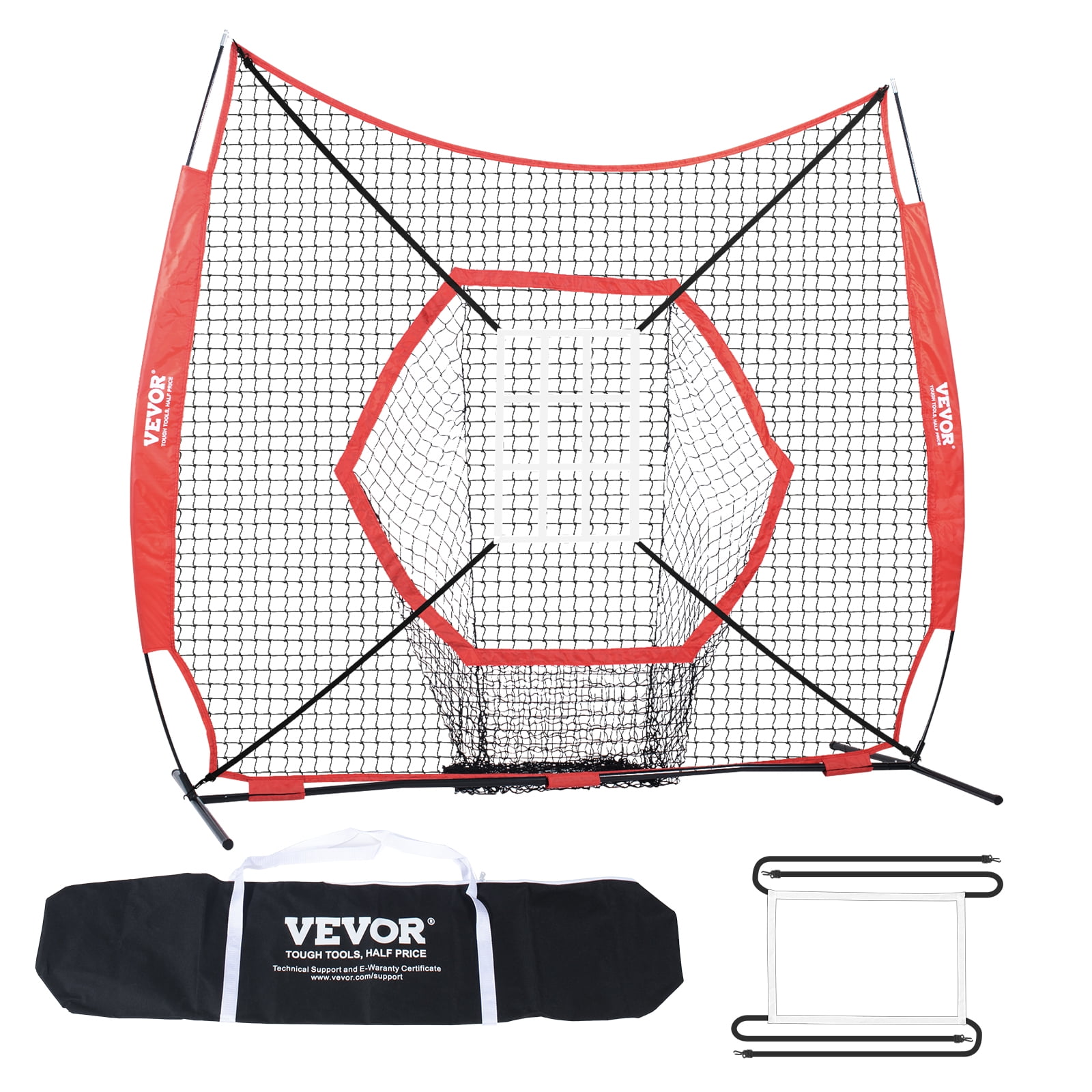 BENTISM 7x7 ft Baseball Softball Practice Net Portable Hitting Batting