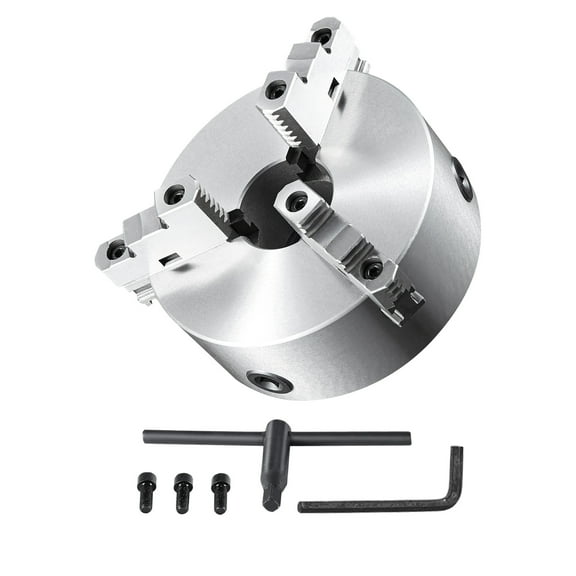 VEVOR 8'' 3-Jaw Lathe Chuck Self-Centering Lathe Chuck for Grinding Drilling