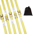 thumbnail image 1 of VEVOR 8 Pack Ratchet Tie Down Straps 5208 lbs 2" x 15' Heavy Duty for Cargo, 1 of 9