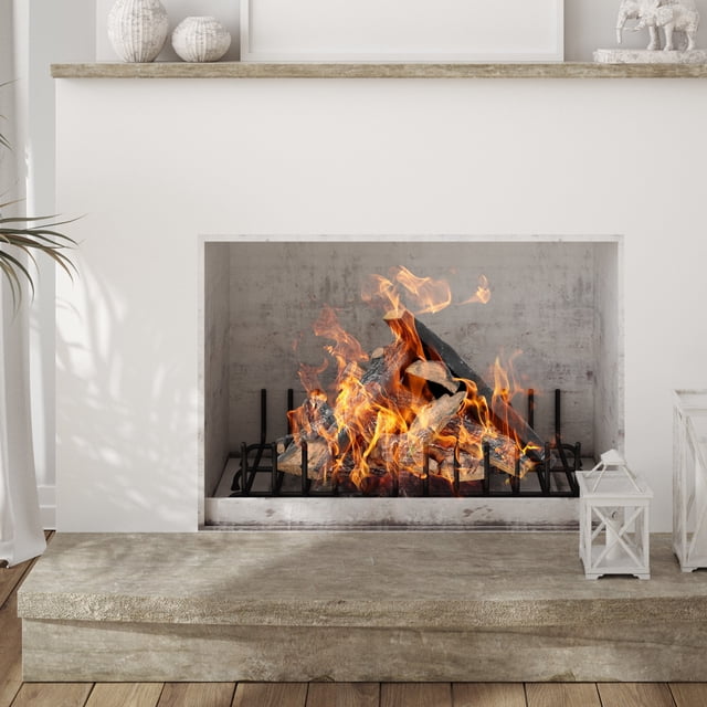 BENTISM 8 Pcs Oak Logs Gas Fireplace Ceramic Logs HeatResistant Indoor or Outdoor