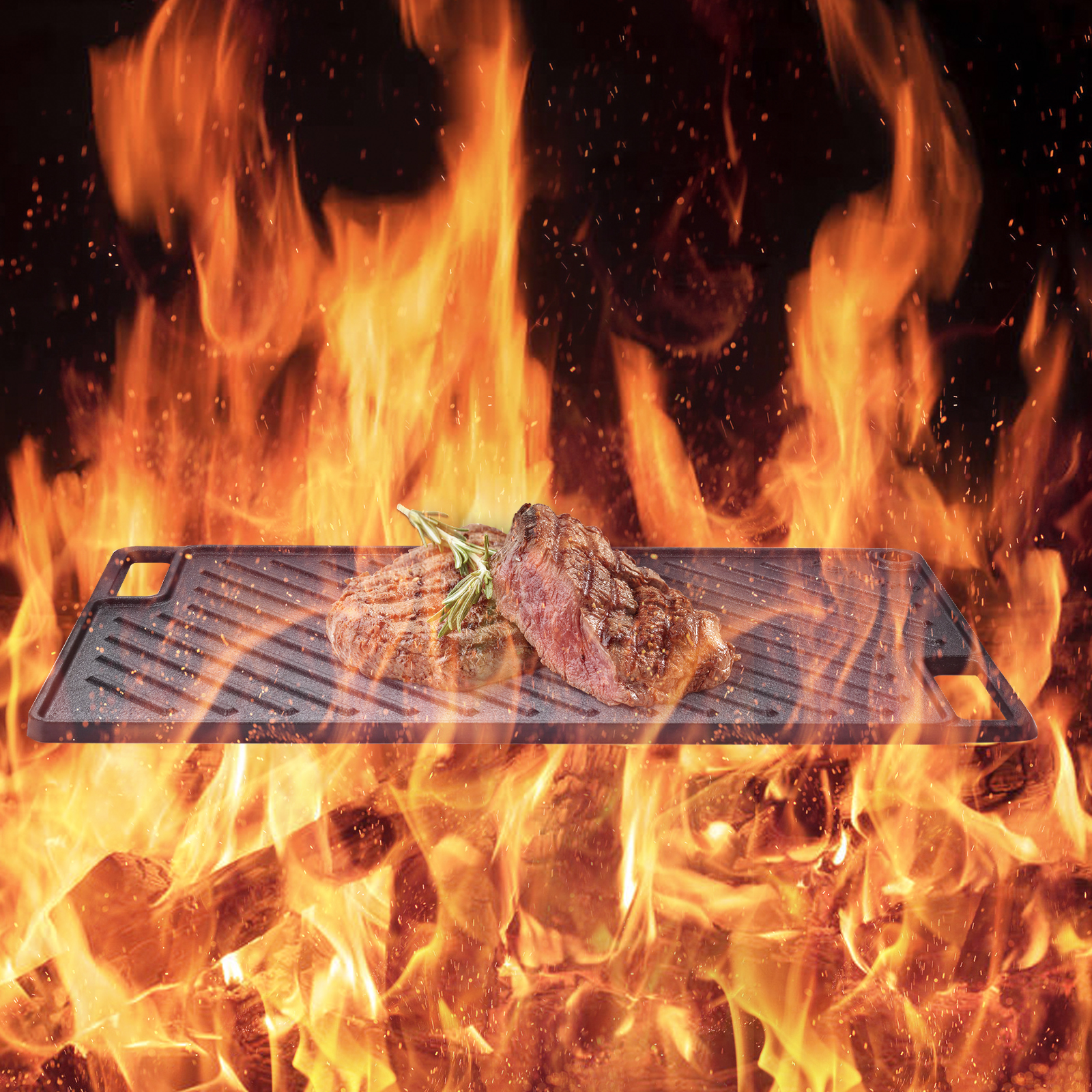 Lodge Seasoned Cast Iron Reversible Grill/Griddle