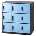thumbnail image 1 of VEVOR 9 Doors Metal Locker Metal Storage Cabinet Locker Employees Steel Storage Cabinet Locker Office Black, 1 of 8