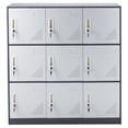 thumbnail image 1 of VEVOR 9 Doors Metal Locker Metal Storage Cabinet Locker Employees Steel Storage Cabinet Locker Office Gray, 1 of 7