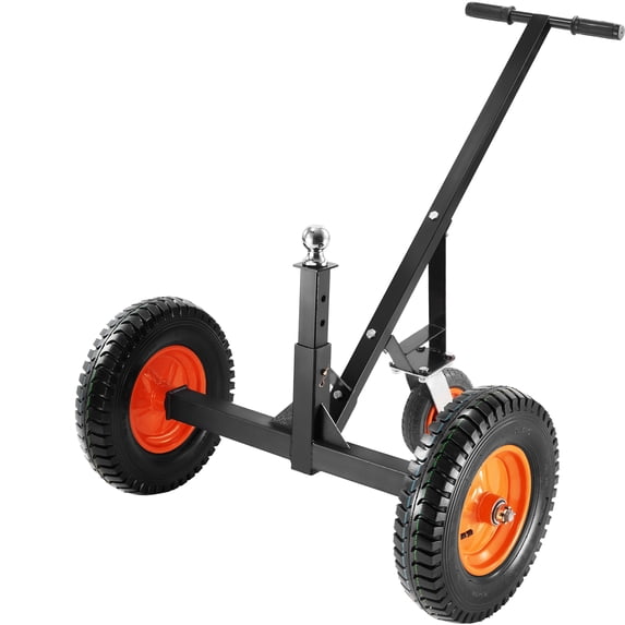 VEVOR Adjustable Trailer Dolly, Dolly for Trailer with 1-7/8'' Hitch Ball & 10'' Solid Tires, 16''-24'' Adjustable Height, 1000lbs Tongue Weight Capacity