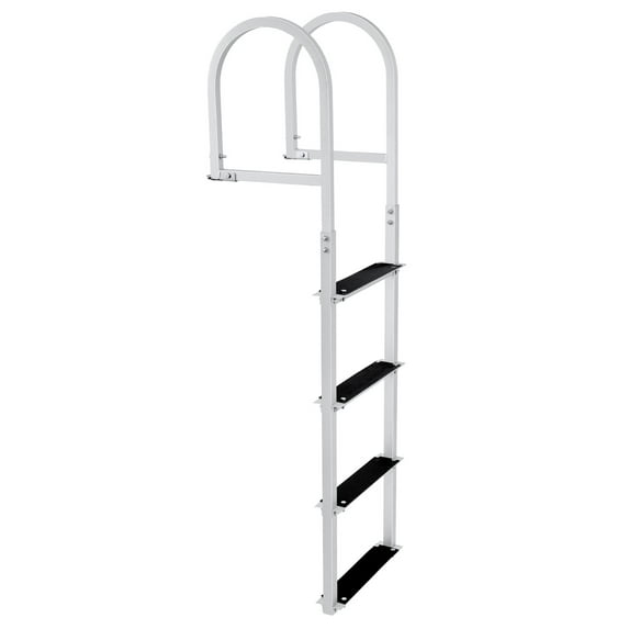 VEVOR Aluminum Dock Ladder Boat Dock Ladder Removable 4 Steps with 500lbs Load