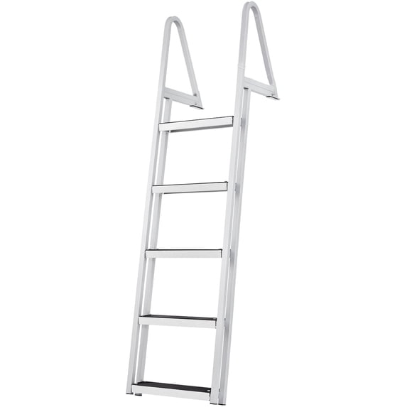 VEVOR Aluminum Dock Ladder Boat Dock Ladder Removable 5 Steps with 350lbs Load