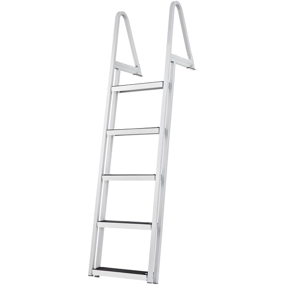 VEVOR Aluminum Dock Ladder Boat Dock Ladder Removable 5 Steps with 350lbs Load