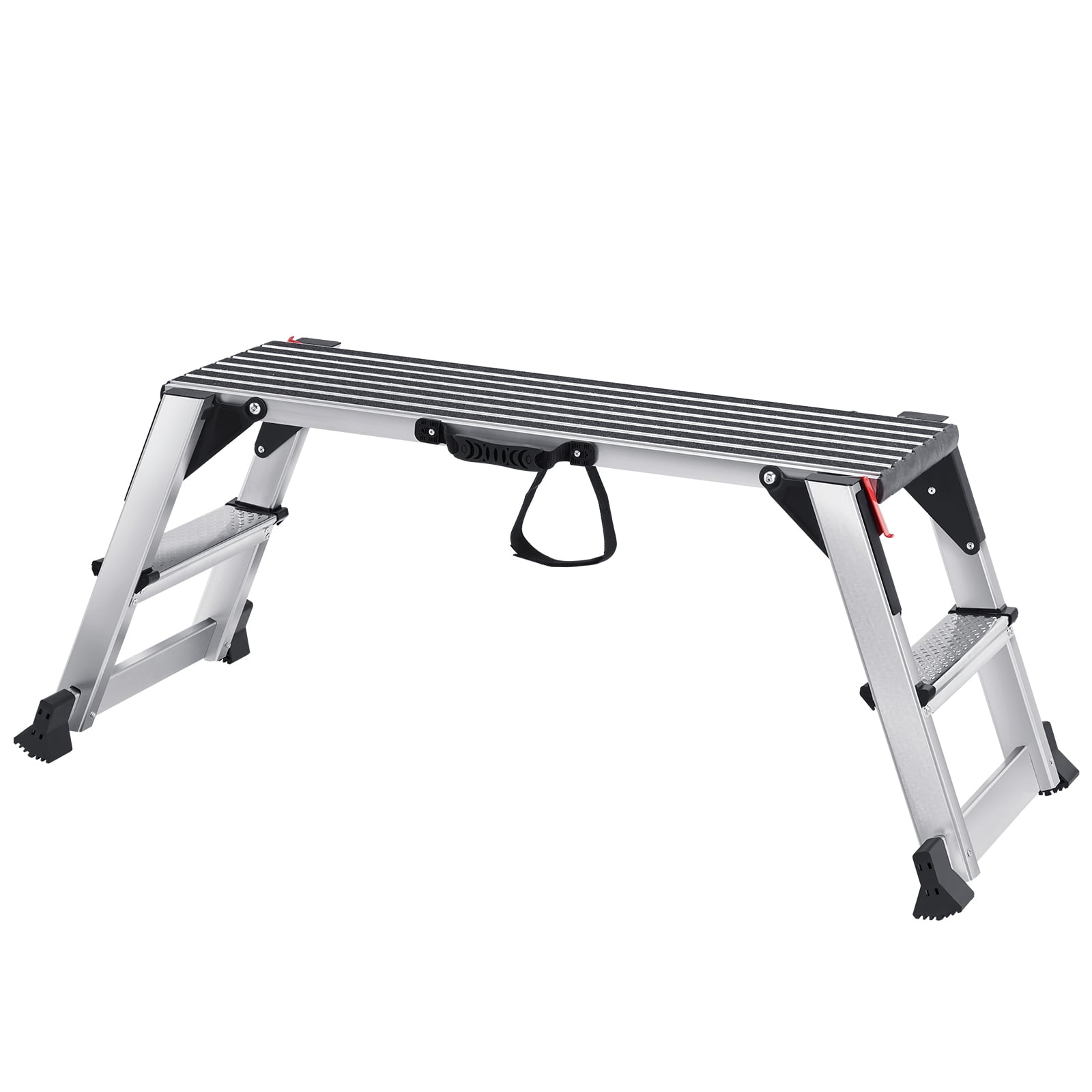 VEVOR Aluminum Folding Work Platform Drywall Ladder 660lbs Non-slip Bench