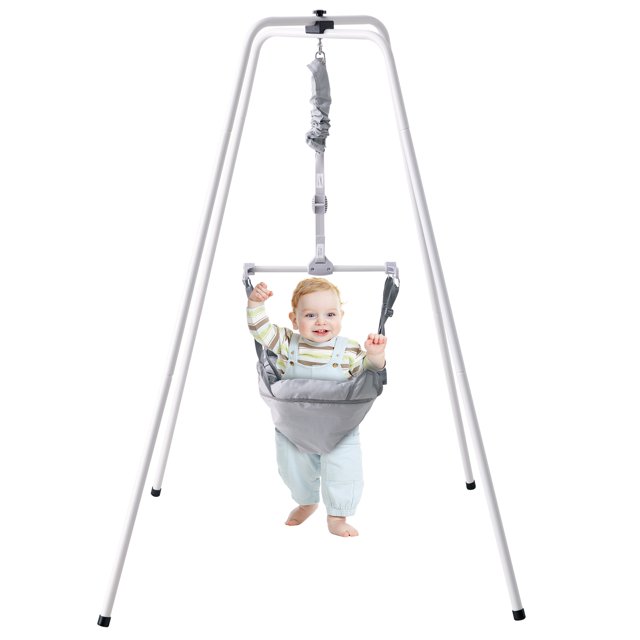 BENTISM Baby Jumper with Stand, HeightAdjustable Baby Jumpers and Bouncers, 35LBS Loading