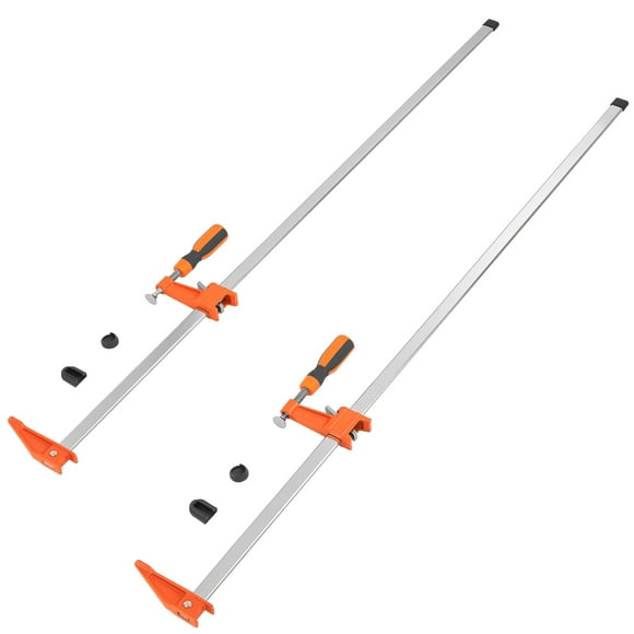 BENTISM Bar Clamps for Woodworking, 2 PCS 36" Clamp/Spreader, Quick-Change Steel F Clamp with 2.5" Throat Depth & 600 lbs Load Limit, Cast Iron and Carbon Steel, Wood Clamps for Woodworking