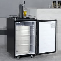 BENTISM Beer Kegerator Draft Beer Dispenser Full Size Keg Refrigerator Single Tap