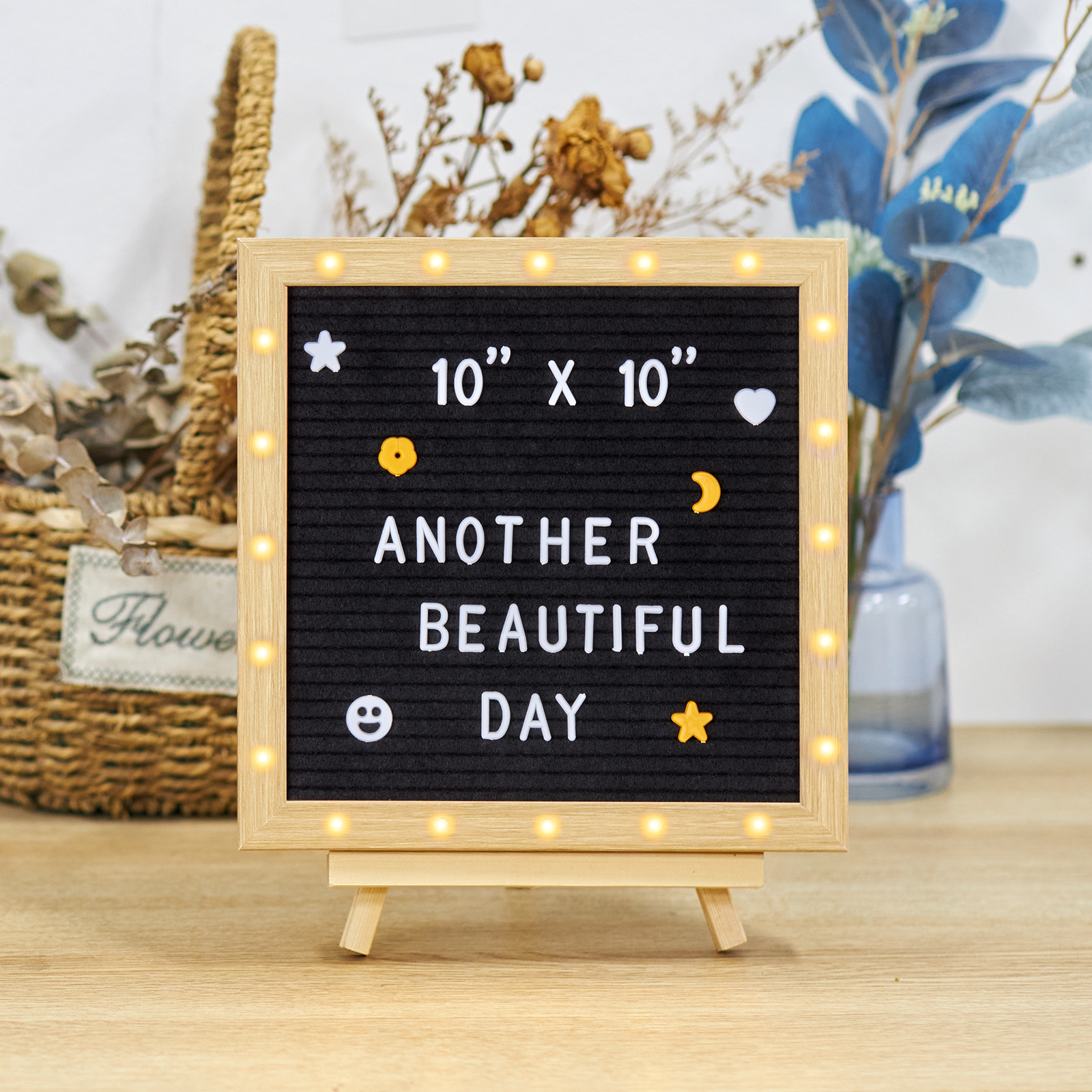 Large Felt Letter Board Sign 24 x 30 Inch, Changeable Letter Board with