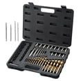 thumbnail image 1 of BENTISM Bolt Extractor Set, 48 PCS Impact Bolt & Nut Remover Set,13 PCS Bolt Extractor Set, 19 PCS Screw Extractors, 16 PCS Reverse HSS Drill Bits for Removing Damaged, Rusted, Rounded-Off Bolts, 1 of 9