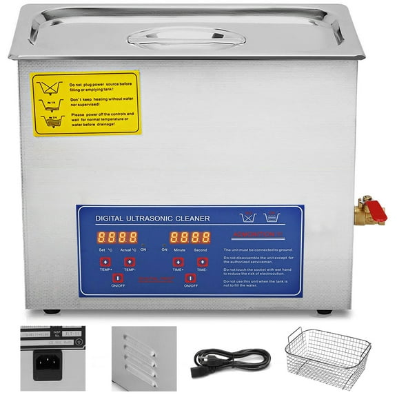 VEVOR Brand New Powerful Stainless Steel Ultrasonic Cleaner 9.3 Liter Digital Timer Heater