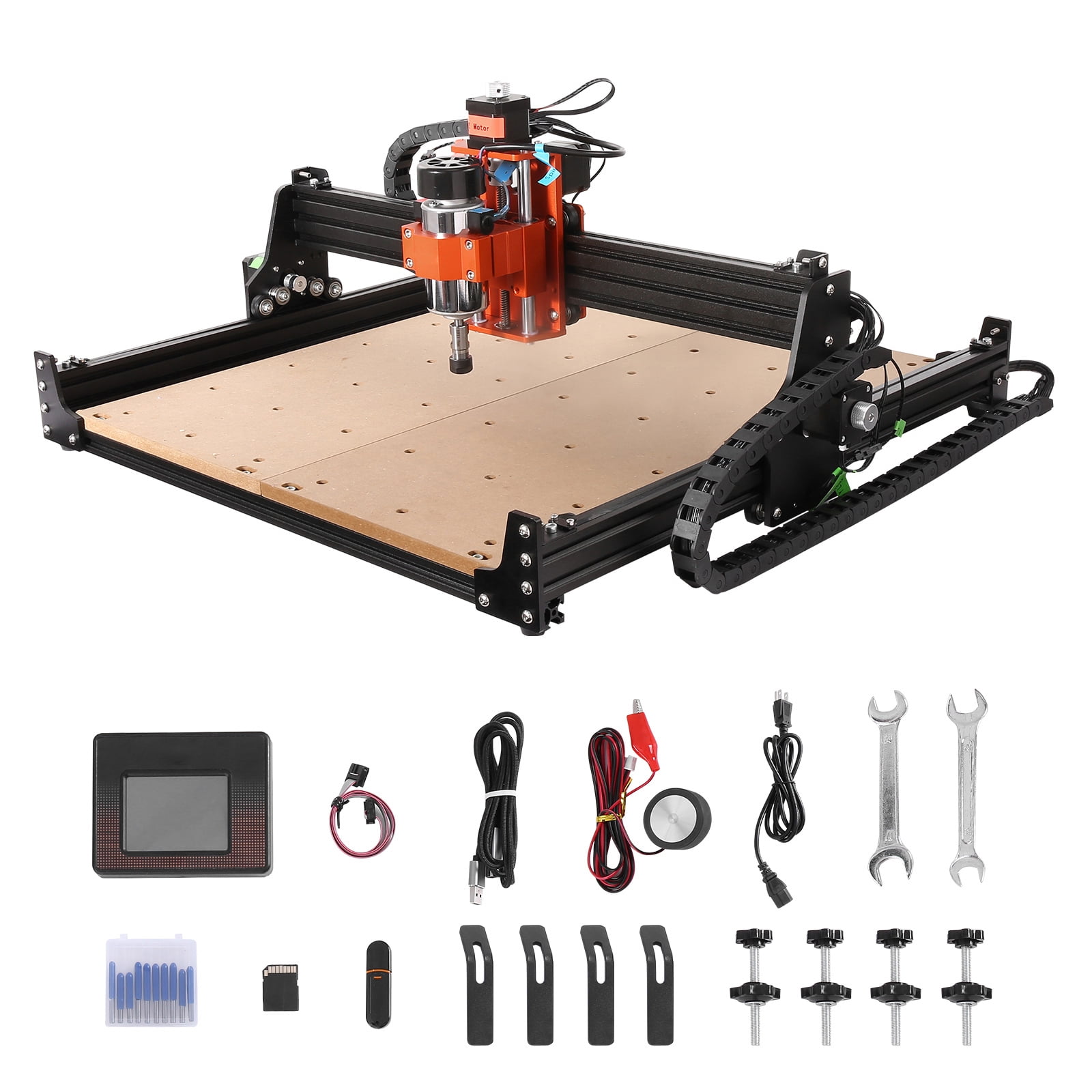 BENTISM 300W CNC Router, 3 Axis GRBL, Wood Engraving & Milling, 15.7x15 ...