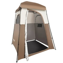 BENTISM Camping Shower Tent, 66" x 66" x 87" 1 Room Oversize Outdoor Portable Shelter, Privacy Tent with Detachable Top, Pockets, Hanging Rope and Clothesline