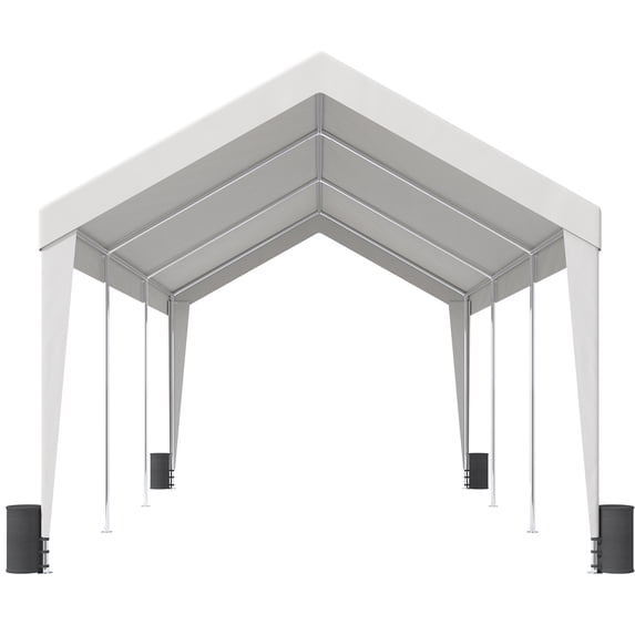 VEVOR Carport Car Canopy Garage Shelter Tent 10x20ft with 8 Poles for Auto Boats
