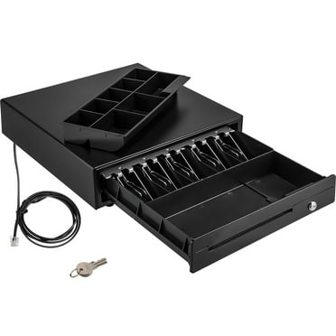 VEVOR Cash Drawer 16" Cash Register POS System 3 Unlocking Ways RJ11/RJ12 Square