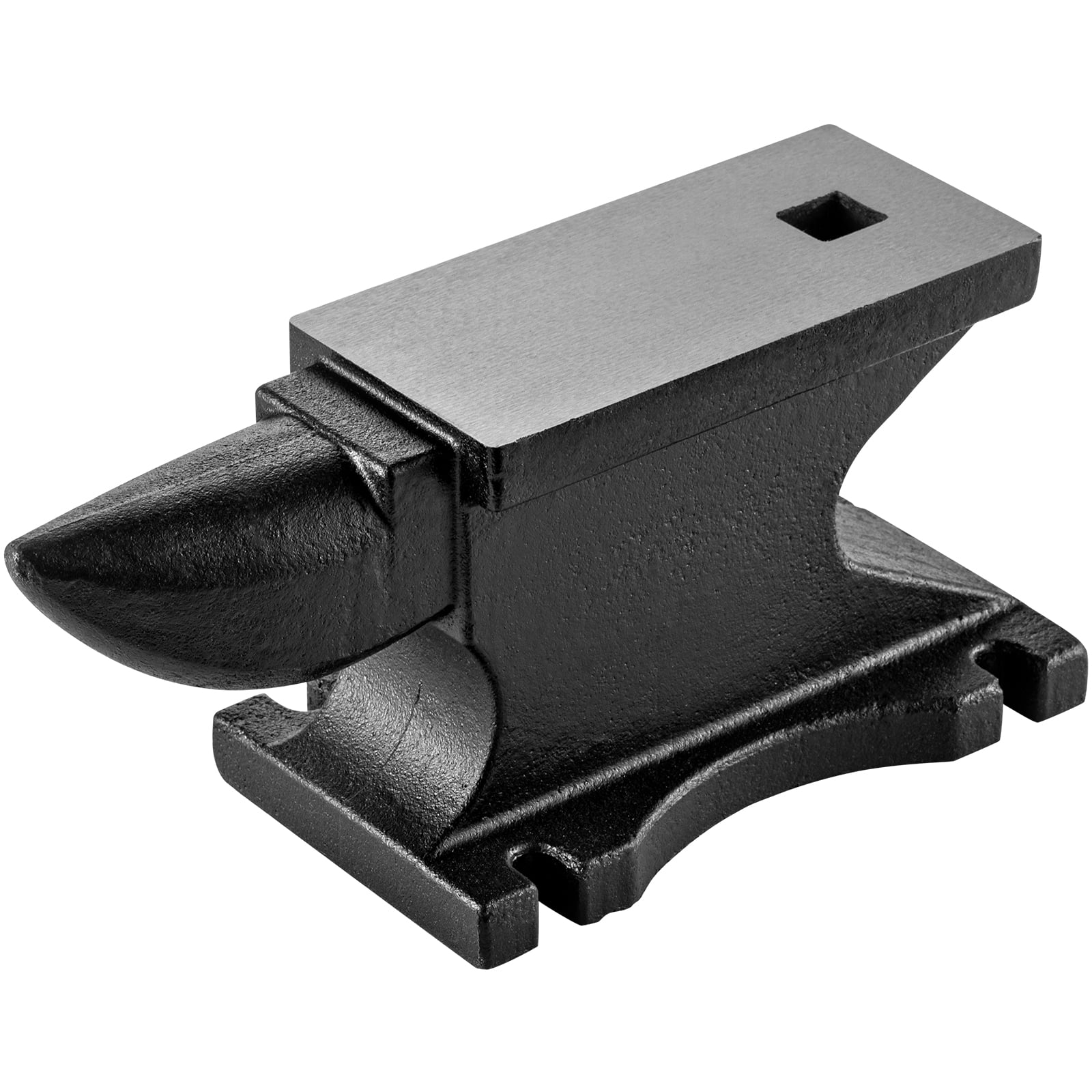 BENTISM Cast Iron Anvil, 55 Lbs Single Horn Anvil with 8.6“ x 4.1” Countertop and Stable Base, High Hardness Rugged Round Horn Anvil Blacksmith for Bending, Shaping, Twisting