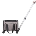 thumbnail image 1 of VEVOR Cat Carrier with Wheels Airline Approved Rolling Pet Carrier 25 lbs Grey for Cat Dog Small Medium Animals Kitten Puppy, 1 of 9