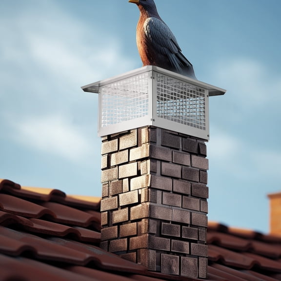 VEVOR Chimney Cap 17 x 17 304Stainless Steel Fireplace Flue Caps Cover Mesh