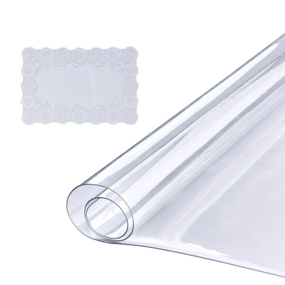 VEVOR Clear Table Cover Protector, 24" x 36" Table Cover, 1.5 mm Thick PVC Plastic Tablecloth, Waterproof Desktop Protector for Writing Desk, Coffee Table, Dining Room Table