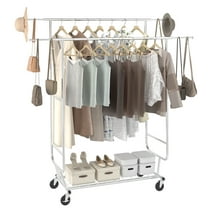 Better Homes & Gardens Double Hanging Garment Rack, 38.2in Wx 23.6in Dx ...