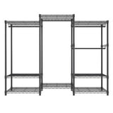 VEVOR Clothes Rack Wire Garment Rack with 4 Hang Rods & 8 Storage Tiers ...
