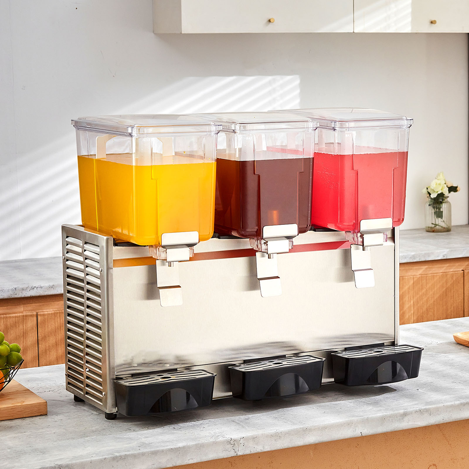 VEVOR Commercial Beverage Dispenser Cold Juice Ice Drink Dispenser 12L