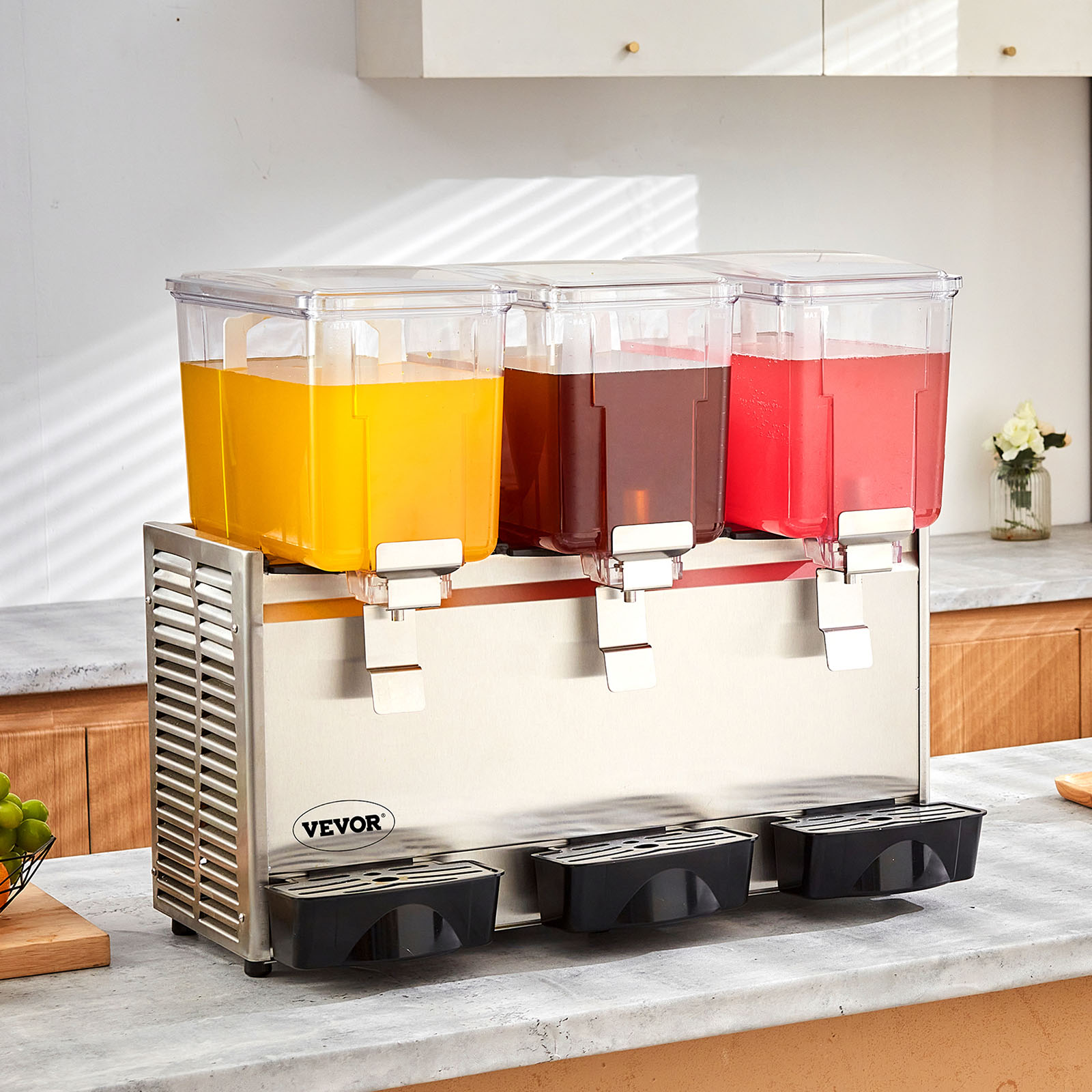 BENTISM Commercial Beverage Dispenser Cold Juice Ice Drink Dispenser