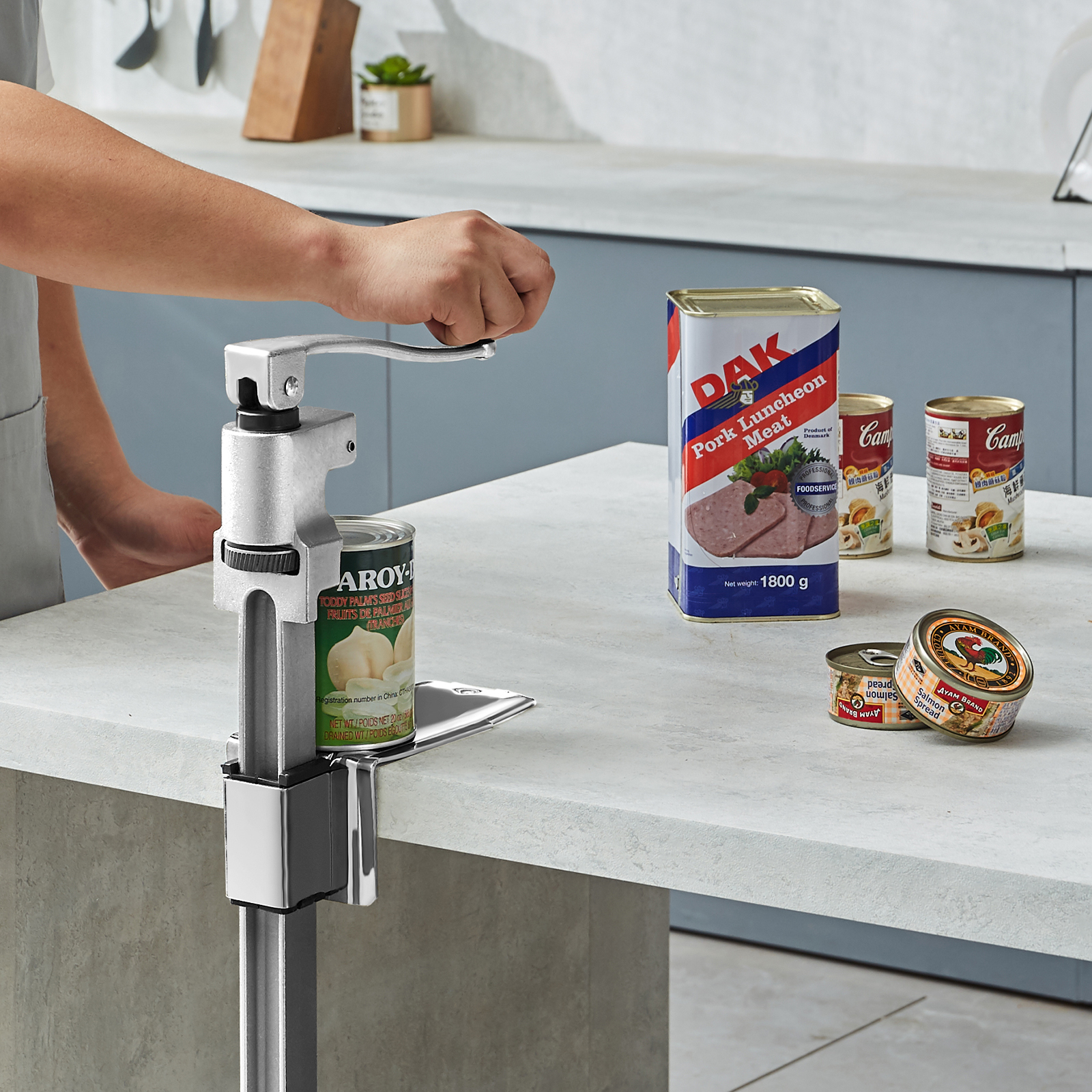 Ouvre-boîte Chef Aid - Argenté, Double Fonction (boîtes Et Bouteilles), Lavable Au Lave-vaisselle