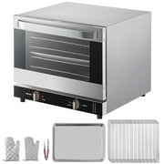 VEVOR Commercial Convection Oven, Professional Countertop Oven66L/60Qt, Mid-Size Conventional Oven Countertop, 1800W 4-Tier Toaster with Front Glass Door