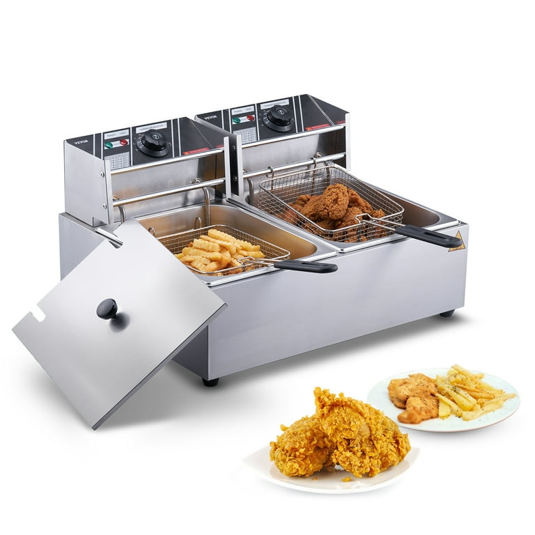 Commercial Double Electric Bench Top Deep Fryer 