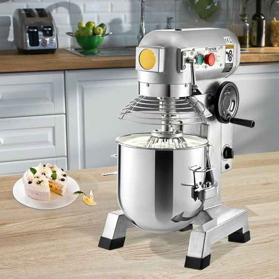 VEVOR Commercial Electric Food Mixer Stand Mixer 10Qt Dough Mixer 3 Speeds 450W