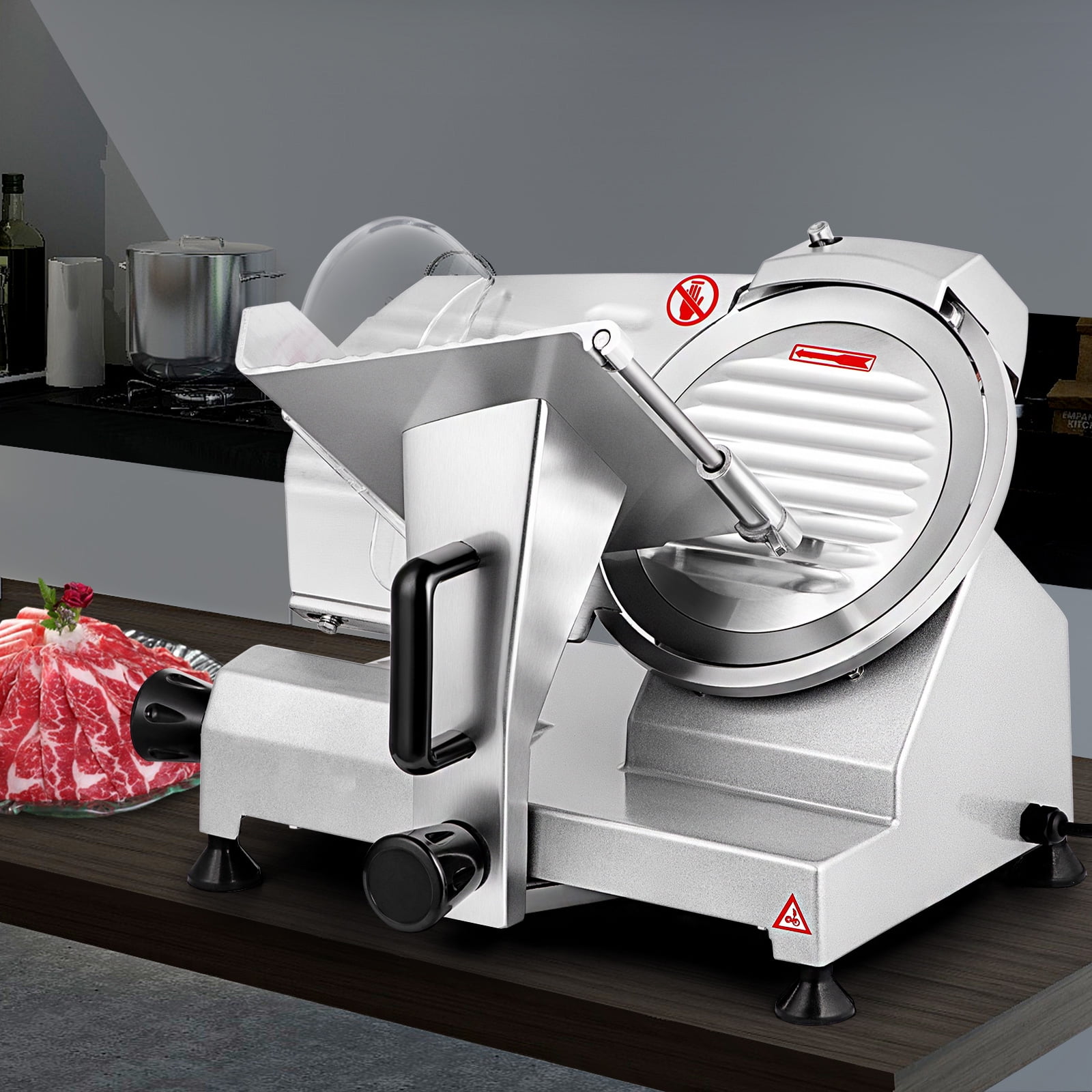 240-Watts Commercial Electric 10 in. Blade Stainless Steel Meat Slicer