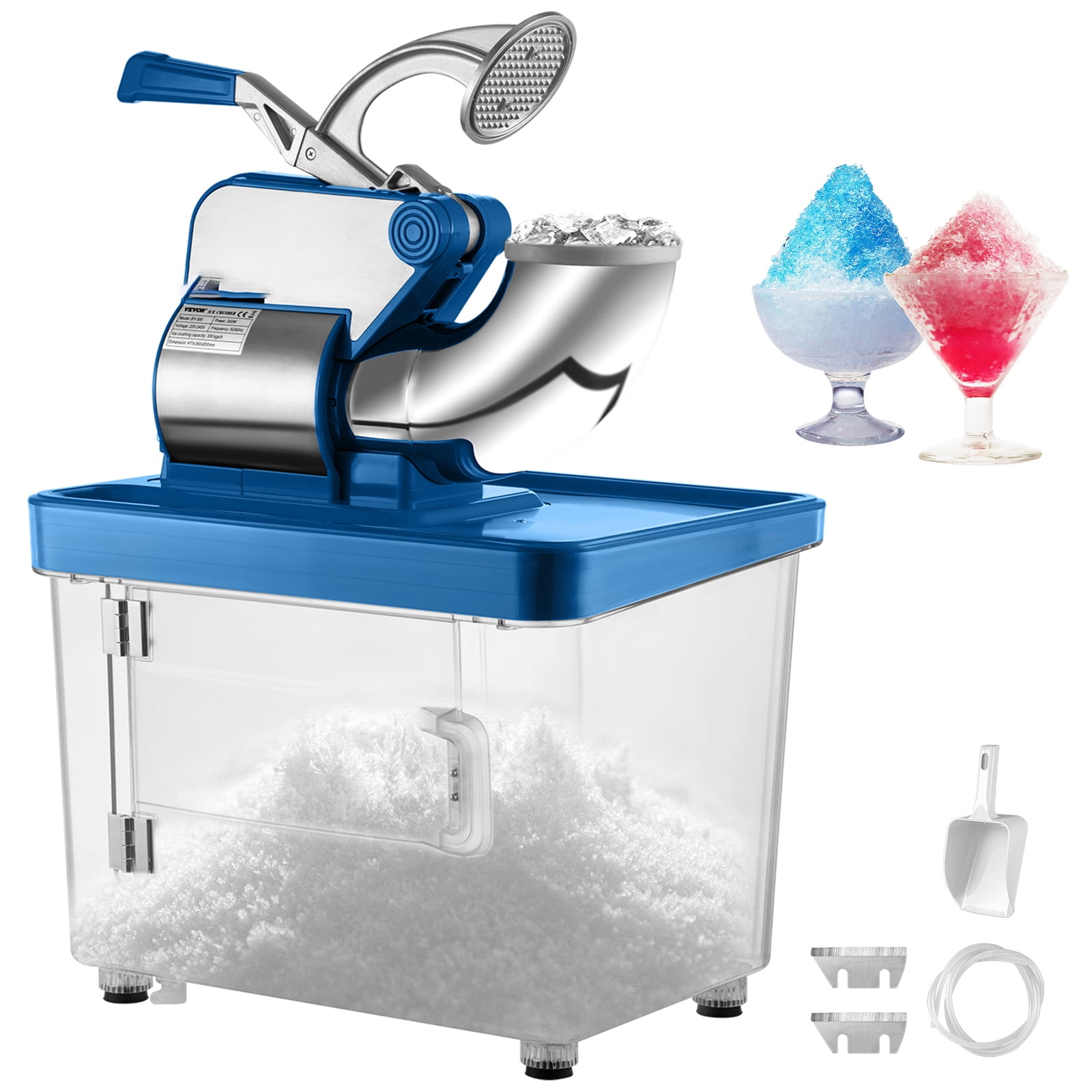 Electric Ice Crusher Ice Snow Cone Shaver Dessert Ice Shredder