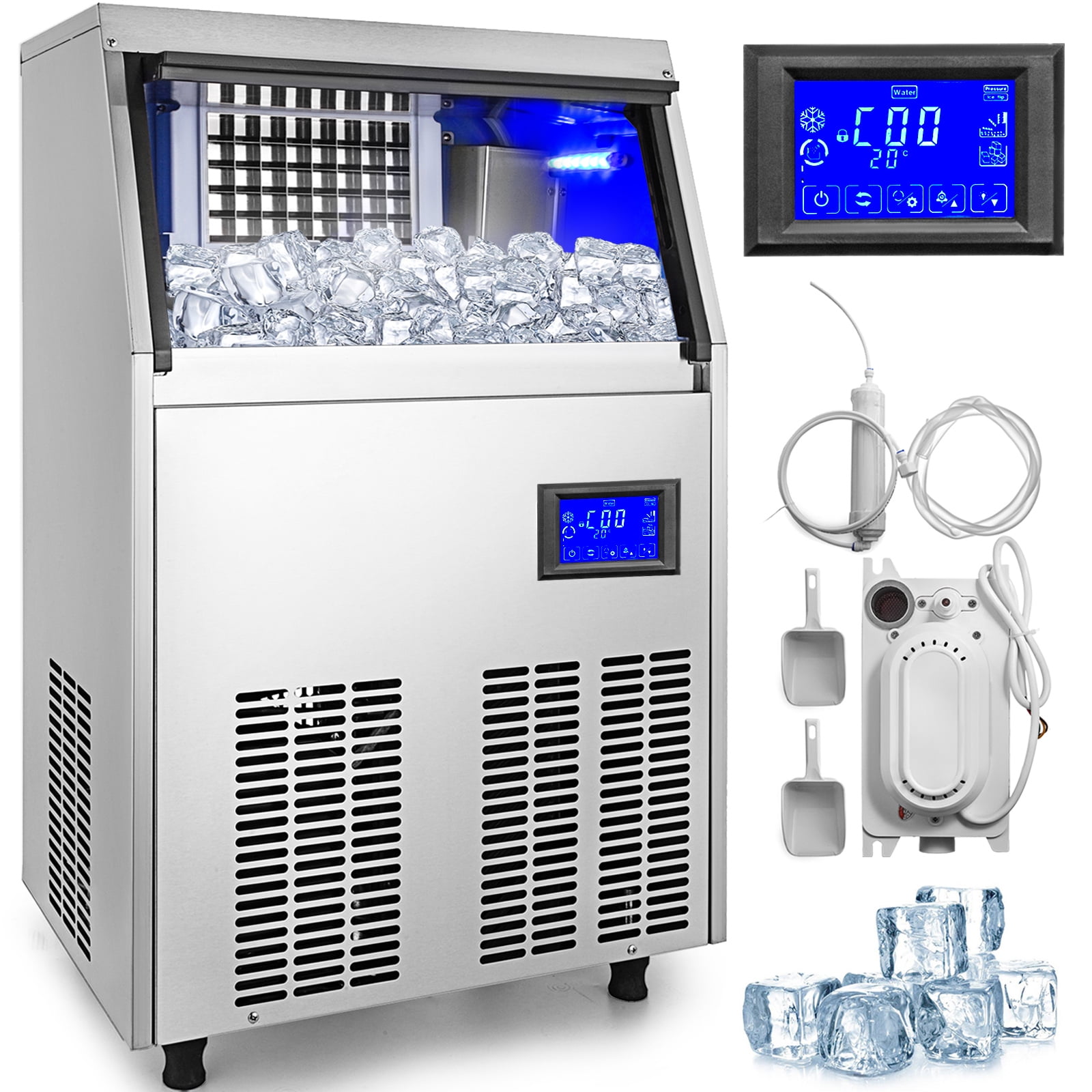 Commercial Ice Maker Machine,Freestanding Ice Cube Maker Makes - Bed Bath &  Beyond - 32910459