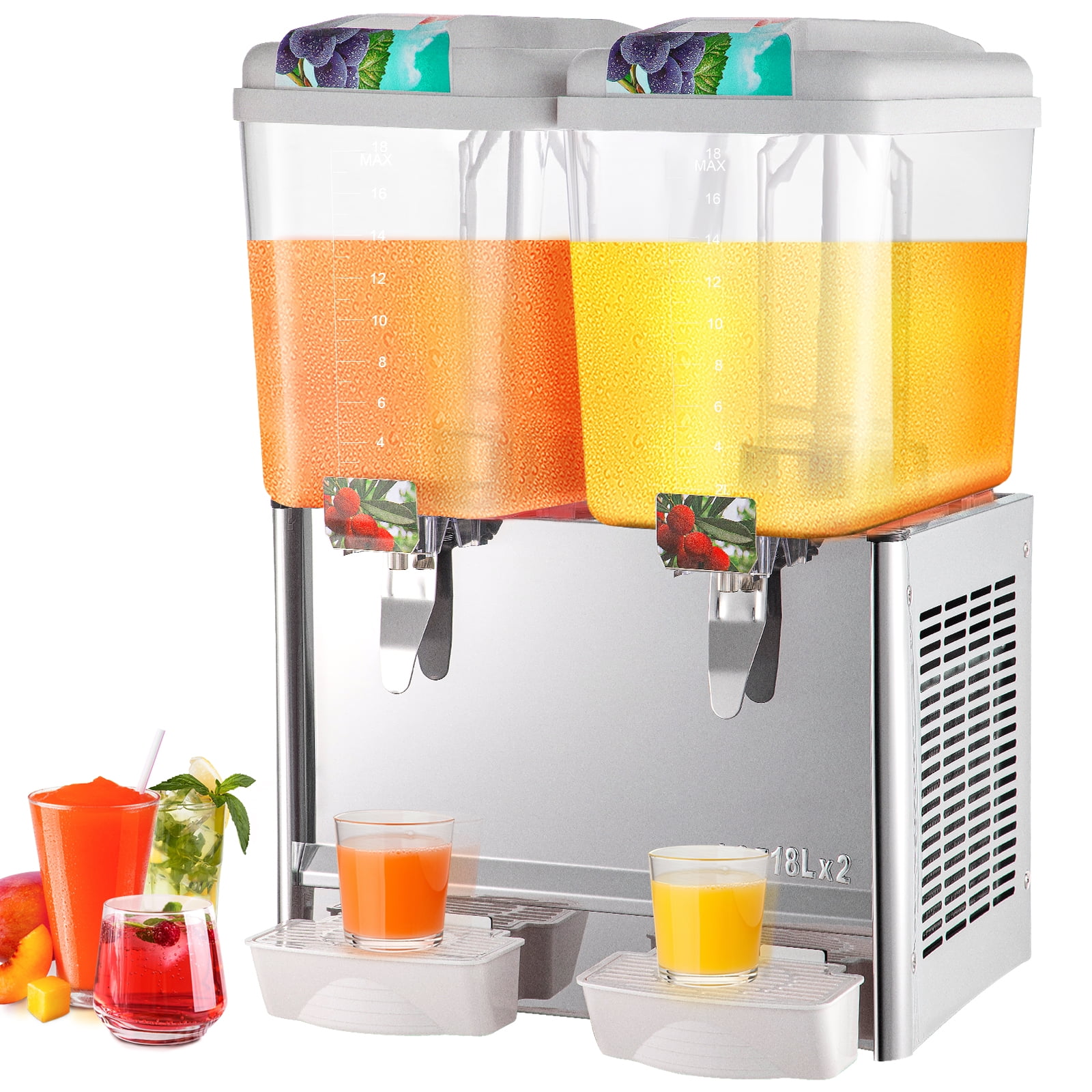 3x18L tanks cold function juice dispenser cool drinks fruit juice  Beverage dispenser juice making machine Beverage ice tea drink dispenser  cooling juice dispenser juice machine: Iced Beverage Dispensers