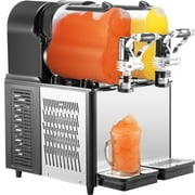 BENTISM Commercial Slushy Machine, 3Lx2Tank Slushie Machine, 340W Frozen Drink Machine with Temperature Preservation, Slushy Maker Machine for Supermarkets Cafes Restaurants Bars, Black 3L*2