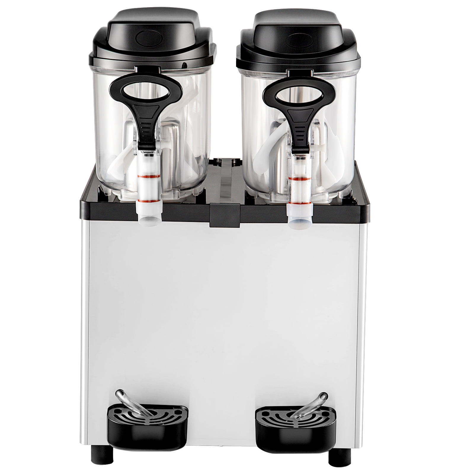 VEVOR Commercial Slushy Machine, 6 L x 2 Tanks 50 Cups, 400W 110V, Stainless Steel Margarita Smoothie Frozen Drink Maker, Slushie Machine Perfect for Cafes Restaurants Bars and Home Use
