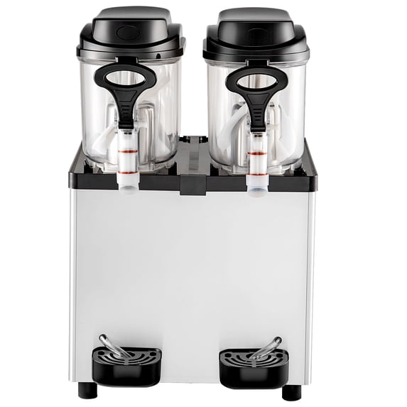 VEVOR Commercial Slushy Machine, 6 L x 2 Tanks 50 Cups, 400W 110V, Stainless Steel Margarita Smoothie Frozen Drink Maker, Slushie Machine Perfect for Cafes Restaurants Bars and Home Use